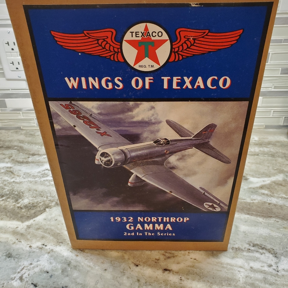 Wings of Texaco 1932 Northrop Gamma Airplane Coin Bank -2nd In The Series